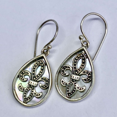 ER 14192 MP-(BALI 925 STERLING SILVER EARRINGS WITH MOTHER OF PEARL)